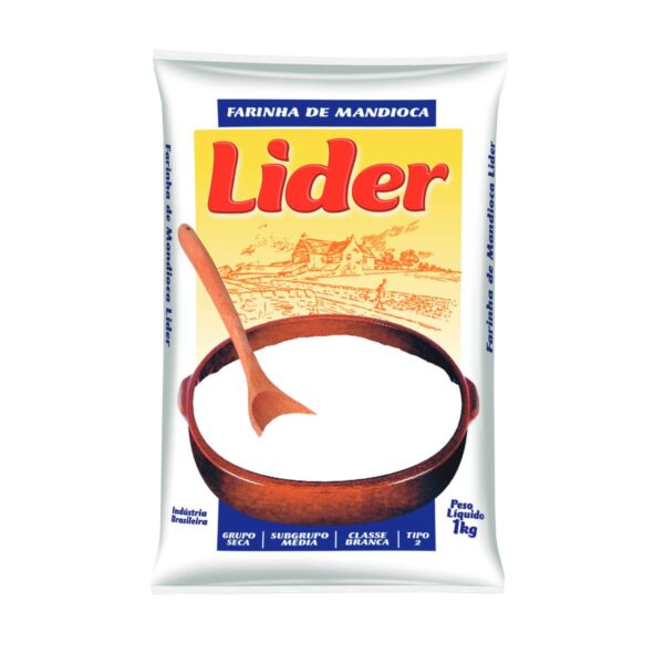 Farinha de Mandioca Branca Líder 1kg